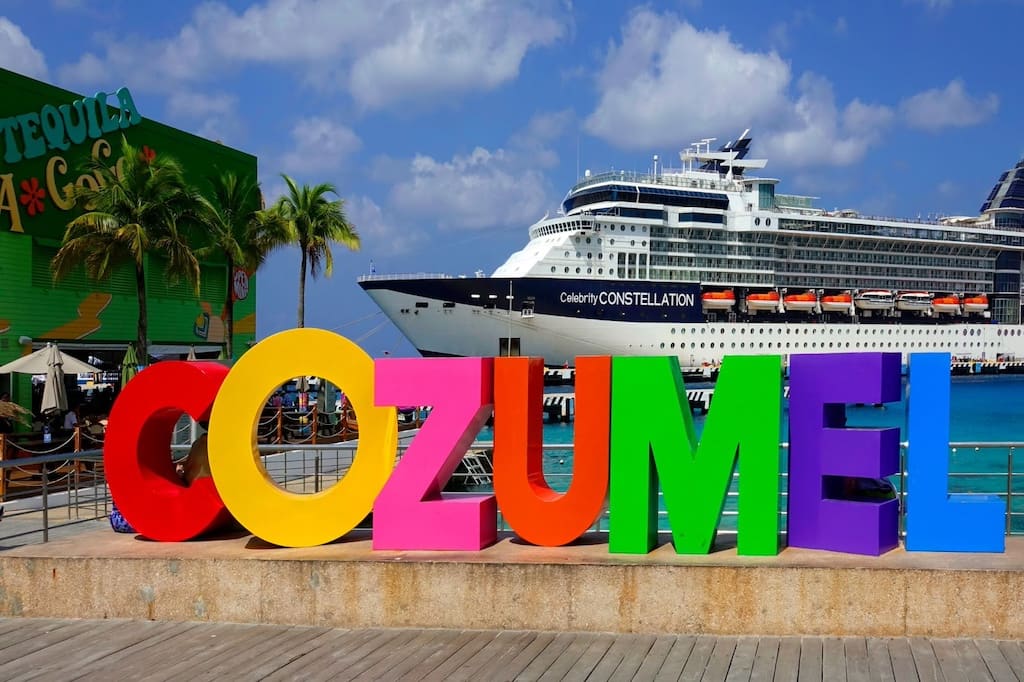 Cruise Ship In Cozumel, Mexico