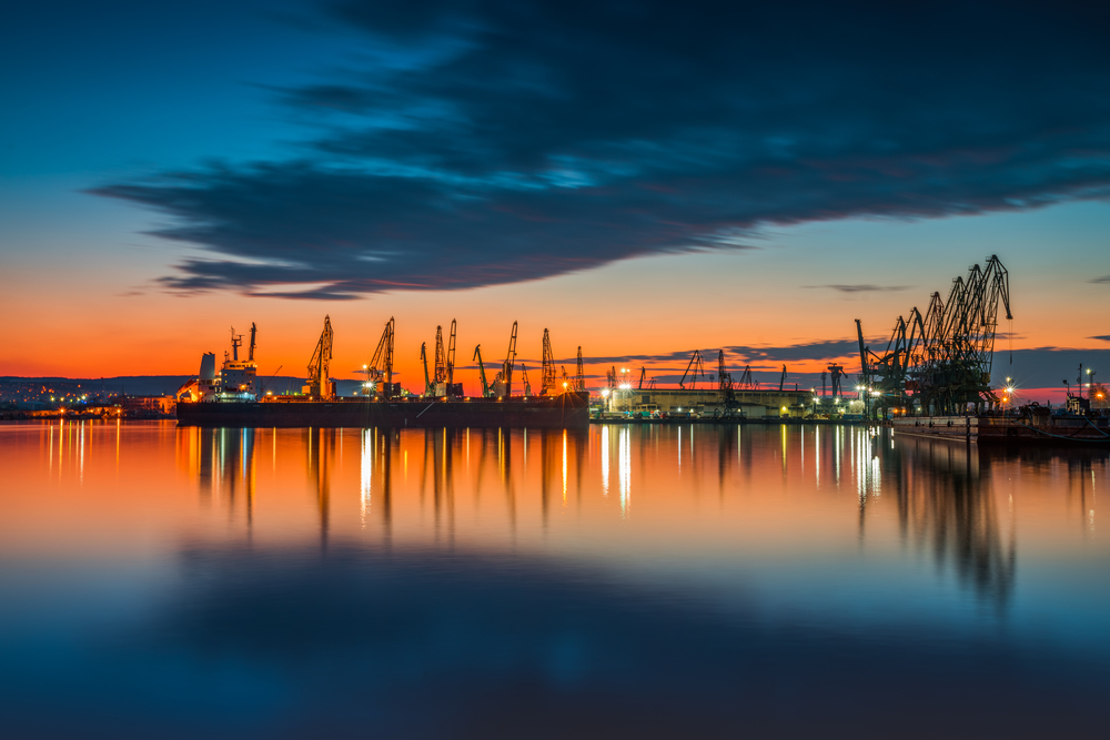 Photo of a Sea Port in Bulgaria